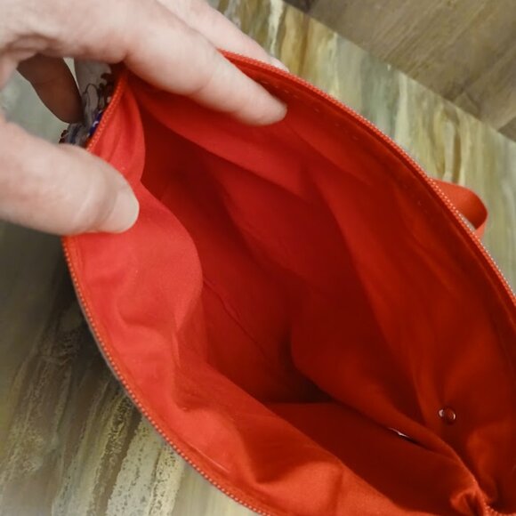 New Travel Sling Crossbody Western Cowboy Rodeo Faux Leather trim Red white blue - Picture 10 of 11